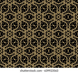 romantic geometric floral seamless pattern. Vector illustration. For modern interior design, fashion textile print, wallpaper, decor panel