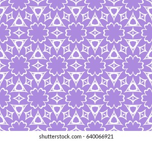 romantic geometric floral seamless pattern. Vector illustration. For modern interior design, fashion textile print, wallpaper, decor panel