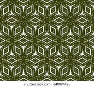 romantic geometric floral seamless pattern. Vector illustration. For modern interior design, fashion textile print, wallpaper, decor panel