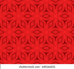 romantic geometric floral seamless pattern. Vector illustration. For modern interior design, fashion textile print, wallpaper, decor panel