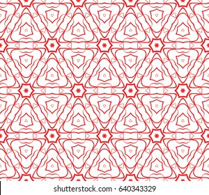 romantic geometric floral seamless pattern. Vector illustration. For modern interior design, fashion textile print, wallpaper, decor panel