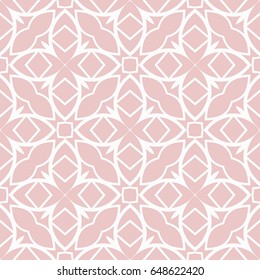 romantic geometric floral seamless pattern. Vector illustration. For modern interior design, fashion textile print, wallpaper, decor panel