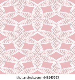 romantic geometric floral seamless pattern. Vector illustration. For modern interior design, fashion textile print, wallpaper, decor panel