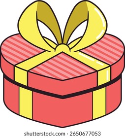 Romantic gift box heart shape
