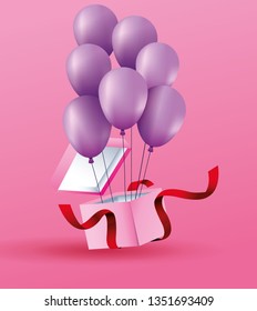 Romantic gift box present