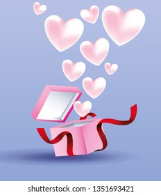 Romantic gift box present