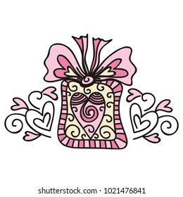 Romantic gift. Vector illustration