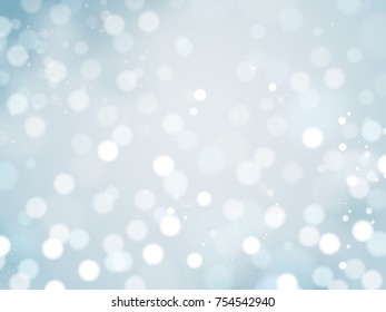 Romantic glittering background, abstract decorative bokeh wallpaper for design uses, blue tone