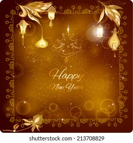 Romantic glow New Year background
