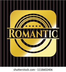 Romantic gold emblem