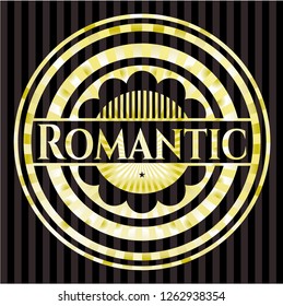 Romantic gold emblem
