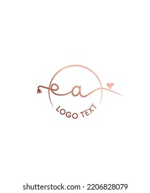A romantic and graceful calligraphy type A Vector logo template