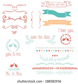 Romantic graphic elements