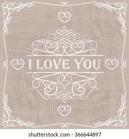 Romantic greeting card