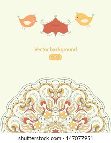Romantic greeting card with birds vector eps 8