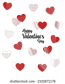Romantic greeting card. Happy Valentine's Day 