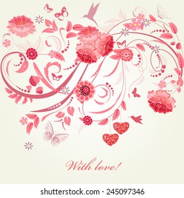 romantic greeting card Happy Valentine's Day