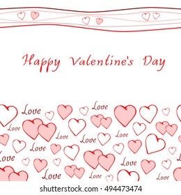 Romantic greeting card happy valentine's day 