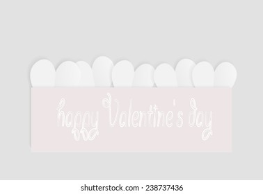 romantic greeting card with hearts. Valentine's day background