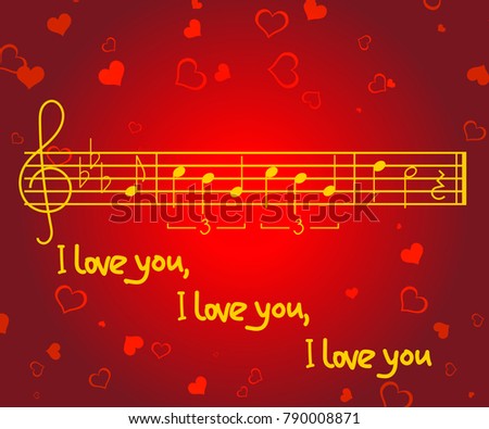 Romantic greeting card for Valentine