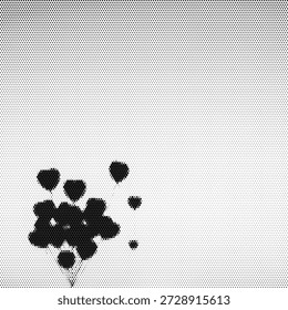 Romantic halftone background with floating heart shapes for emotional and love-themed designs. Perfect for Valentine's Day promotions, wedding websites, and dating app interfaces.