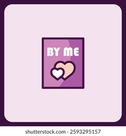 Romantic Handmade Gift Card Design with Two Hearts