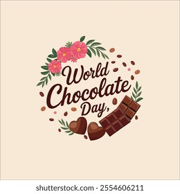 Romantic Happy Chocolate Day Illustration with Glossy Heart and Dripping Chocolate
Sweet Heart Design for Happy Chocolate Day Celebration
