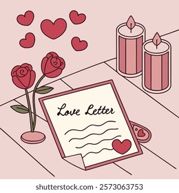 A romantic happy Valentine's Day