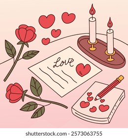 A romantic happy Valentine's Day
