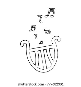 romantic harp note music instrument