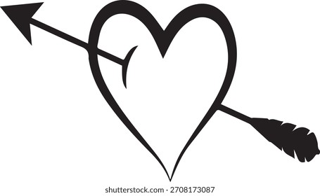 romantic heart with an arrow icon symbolizing love, affection, and Valentine’s Day themes. Great for greeting cards, stickers, gifts, posters, social media, and decorative artwork.
