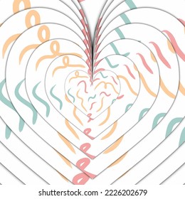 Romantic heart artistic watercolor background.
