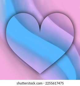 Romantic heart artistic watercolor background.
