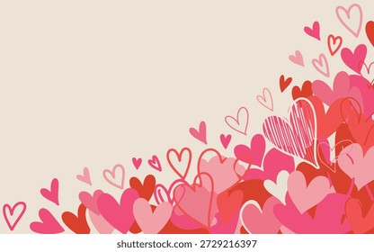 Fondo romántico del corazón con espacio de copia