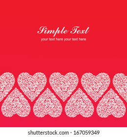 Romantic heart background in pink color