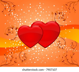 Romantic heart background vector illustration
