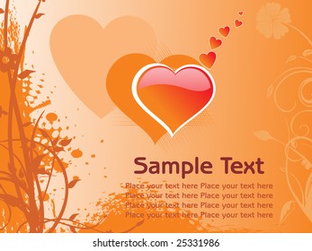 romantic heart with beautiful background