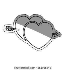 Romantic heart concept icon vector illustration graphic design