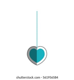 Romantic heart concept icon vector illustration graphic design
