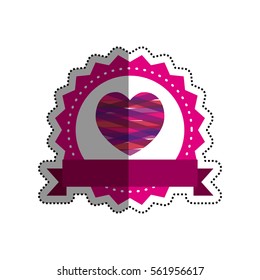 Romantic heart concept icon vector illustration graphic design