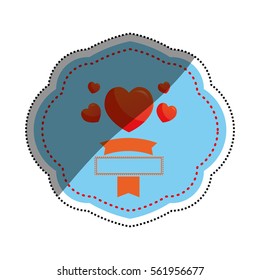 Romantic heart concept icon vector illustration graphic design