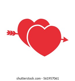 Romantic heart concept icon vector illustration graphic design