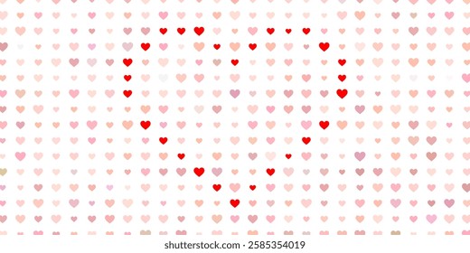 Romantic heart dust with falling confetti petals on a transparent background. A soft and dreamy Valentine’s Day bokeh effect featuring scattered love symbols. A beautiful, editable vector illustration