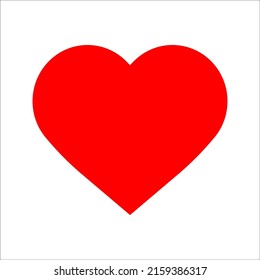 Romantic Heart Flat design vector icon in trendy style for wedding celebration on white background, EPS 10.