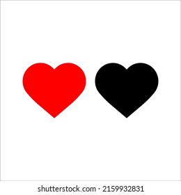 Romantic Heart Flat design vector icon in trendy style for wedding celebration on white background, EPS 10.