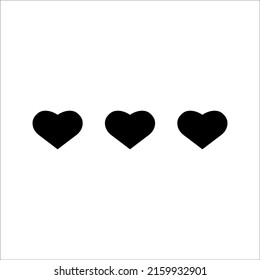 Romantic Heart Flat design vector icon in trendy style for wedding celebration on white background, EPS 10.