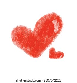 A romantic heart for a holiday for all lovers in the style of watercolor.