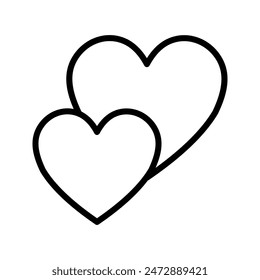 Icono de corazón romántico editable en color