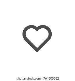 Romantic heart icon, romance symbol, linear vector