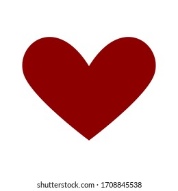 Romantic Heart Icon vector flat design in trendy style for Marriage Celebration- love sign vector illustration color editable 